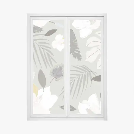 Fensteraufkleber zartes pastell botanikmuster – Wallnifity®