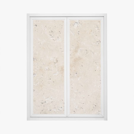 Fensteraufkleber beige travertin steinstruktur – Wallnifity®