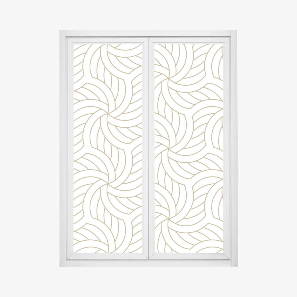 Fensteraufkleber goldenes geometrisches wirbelmuster – Wallnifity®