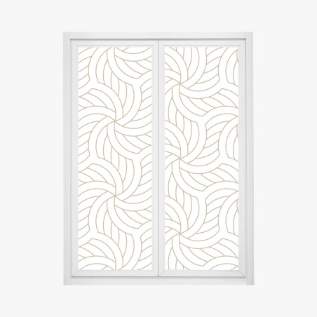 Fensteraufkleber goldenes geometrisches wirbelmuster – Wallnifity®