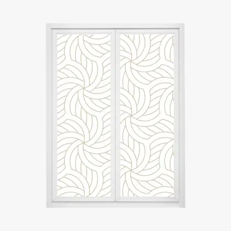Fensteraufkleber goldenes geometrisches wirbelmuster – Wallnifity®