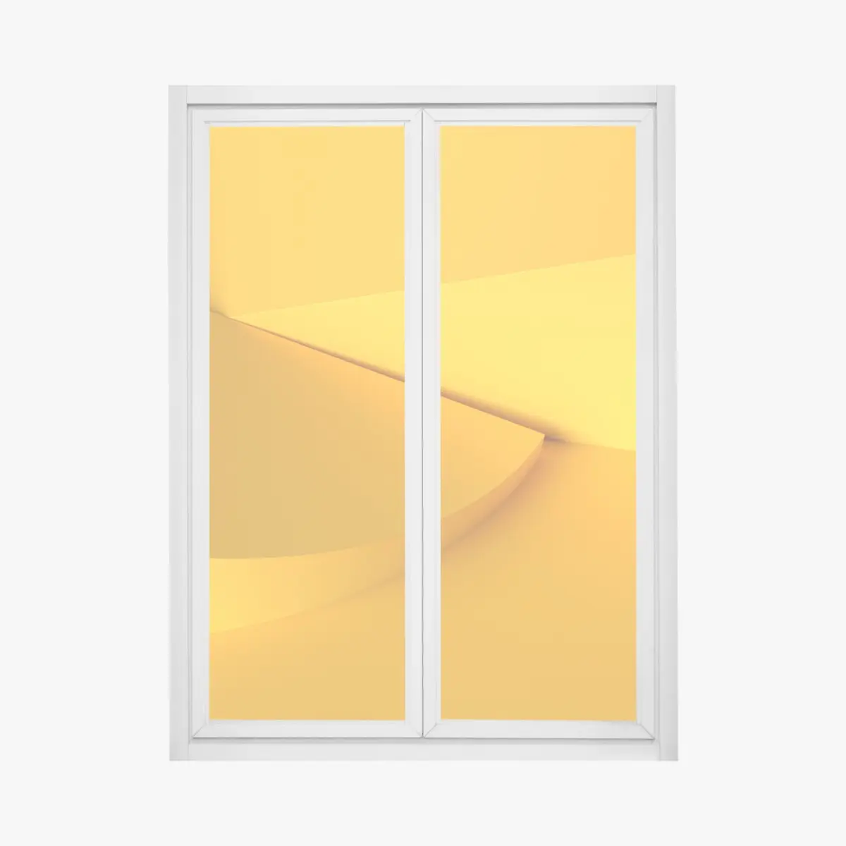 Fensteraufkleber gelbe geometrische abstraktion 3d – Wallnifity®