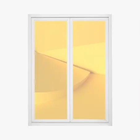 Fensteraufkleber gelbe geometrische abstraktion 3d – Wallnifity®