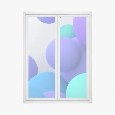 Fensteraufkleber bunte schwebende kugeln 3d abstrakt – Wallnifity®