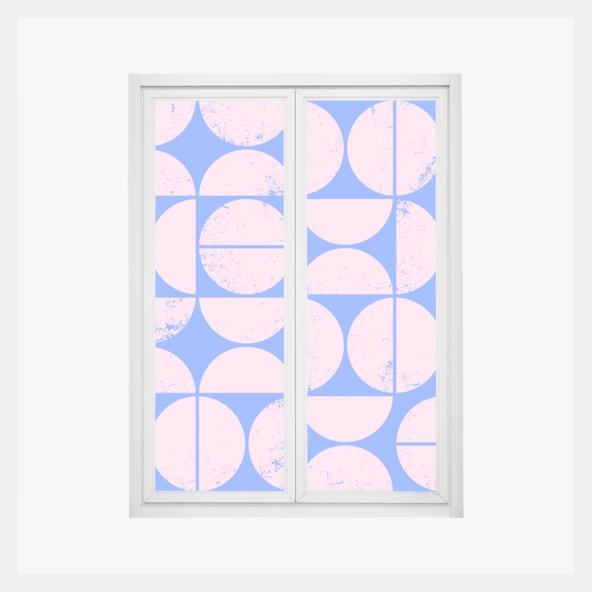 Fensteraufkleber pastell geometrisches kreismuster – Wallnifity®