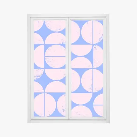 Fensteraufkleber pastell geometrisches kreismuster – Wallnifity®