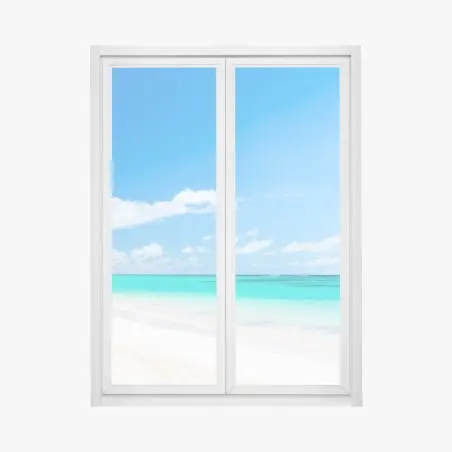 Fensteraufkleber tropisches strandpanorama in Punta Cana – Wallnifity®