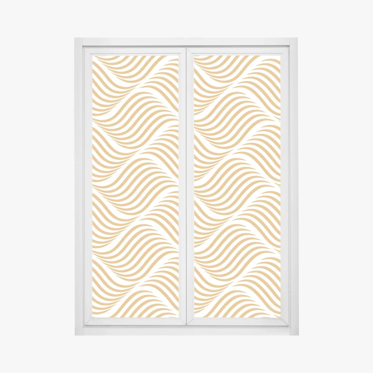 Fensteraufkleber goldenes wellenmuster wanddeko – Wallnifity® Fensteraufkleber goldenes wellenmuster wanddeko – Wallnifity®