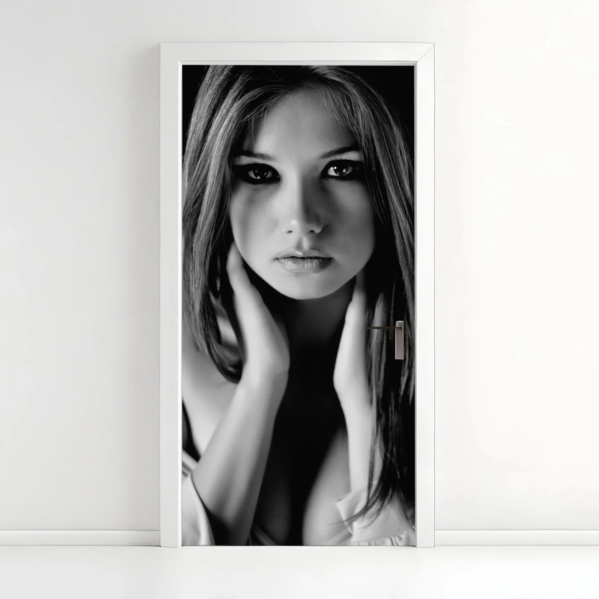 Türaufkleber intimes monochromes porträt – Wallnifity® Türaufkleber intimes monochromes porträt – Wallnifity®