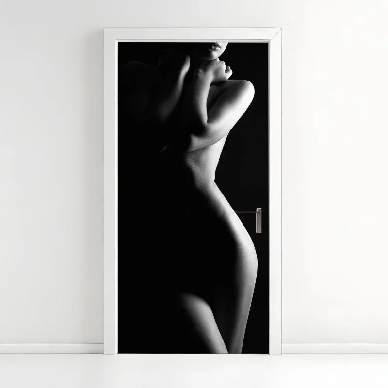 Türaufkleber sinnliche silhouette weiblicher form