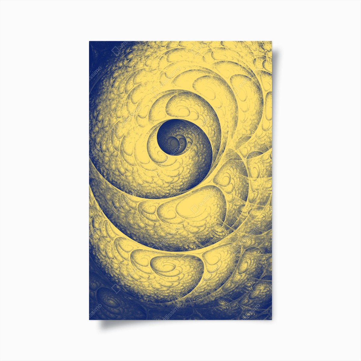 Poster goldene spiralförmige fraktalstruktur – Wallnifity®