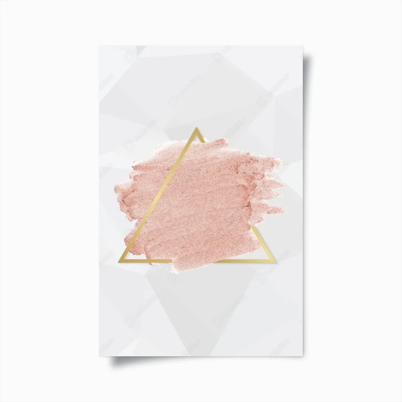Poster pastellrosa geometrisches dreieck