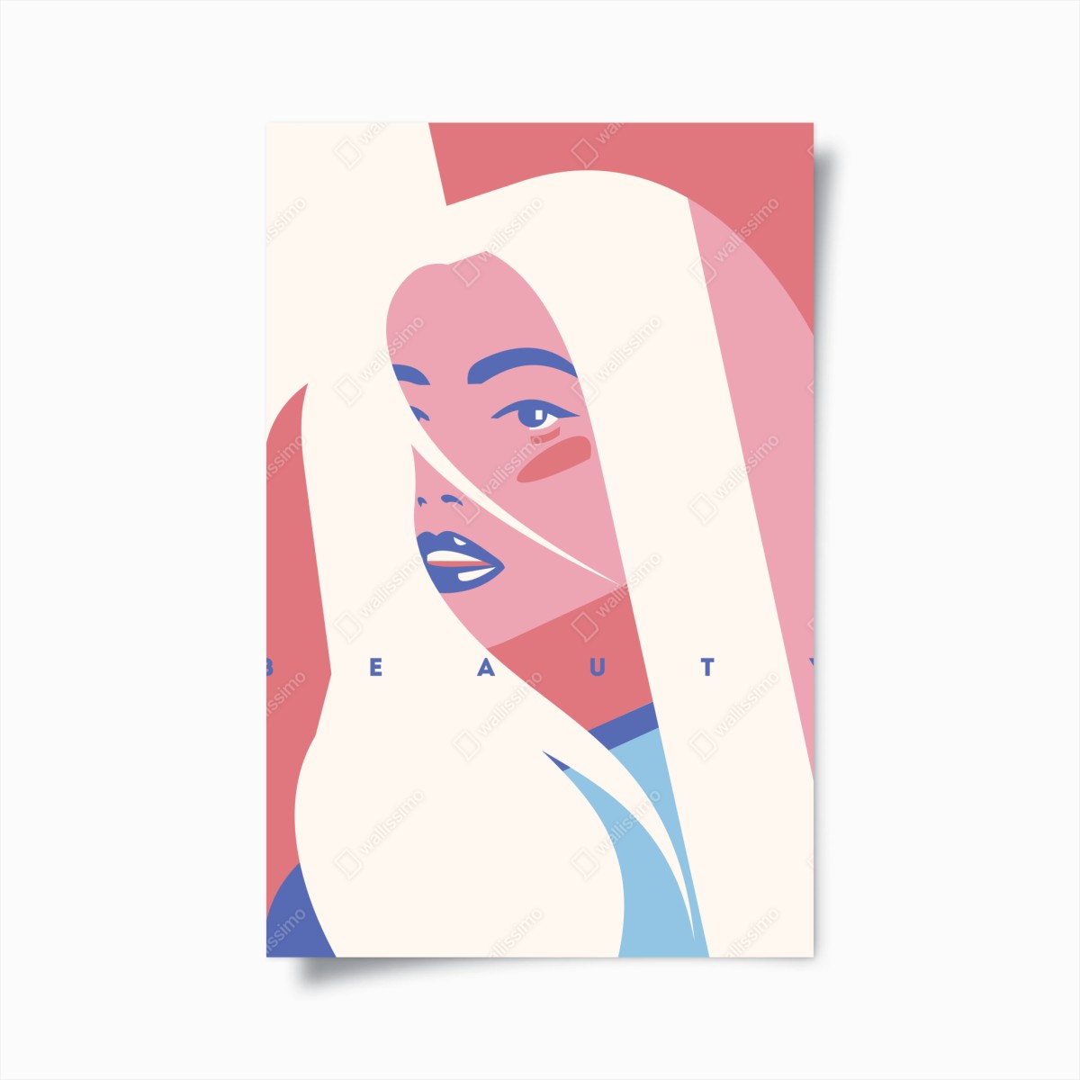 Poster pastell pop-art porträt der schönheit – Wallnifity®