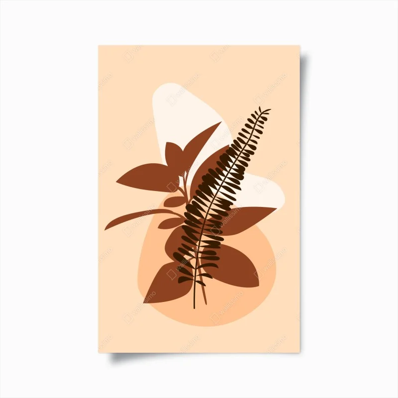 Poster erdige abstrakte blätter
