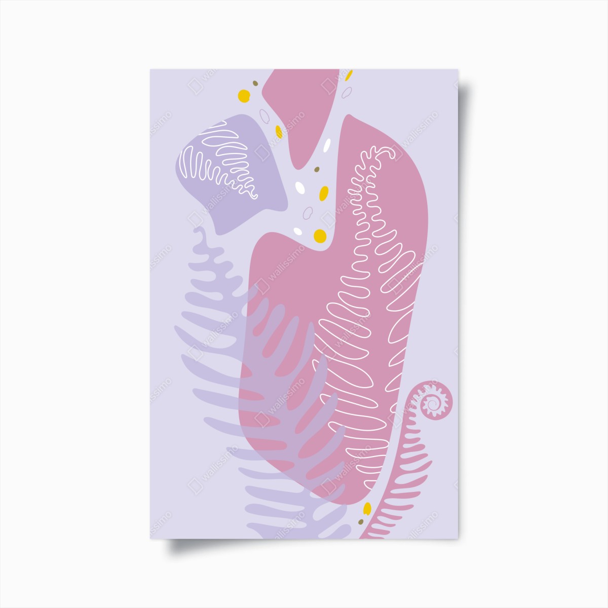 Poster zarte pastell-botanische abstraktion – Wallnifity®