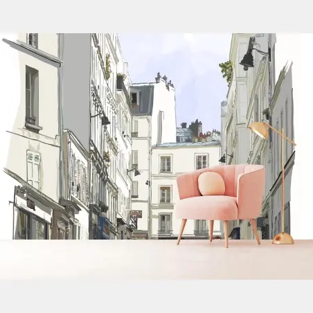 Fototapete Montmartre straßenszene, Paris – Wallnifity®
