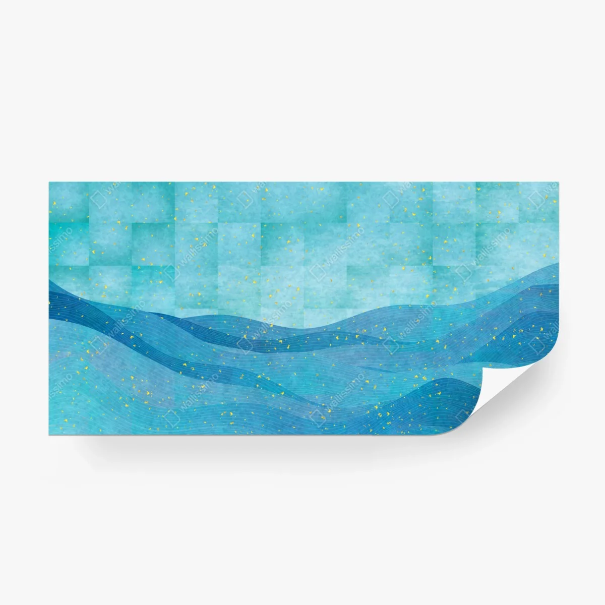 Fototapete türkiswellen abstrakte komposition – Wallnifity®