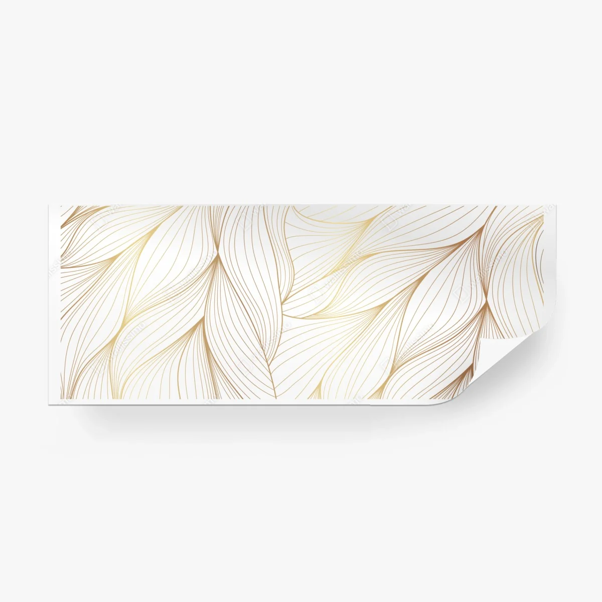 Fototapete goldene fließende linien abstraktes design – Wallnifity®