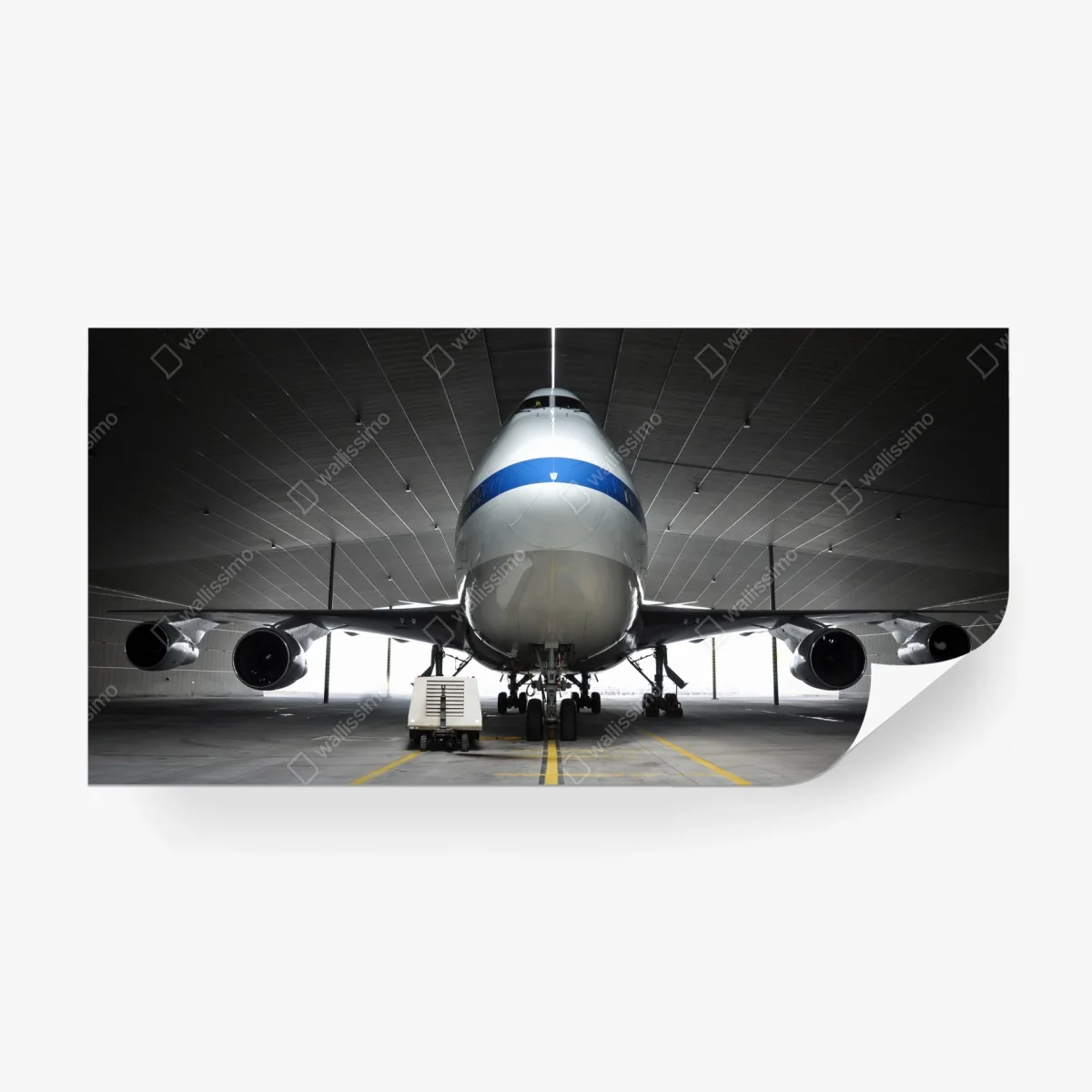 Fototapete frachter im hangar - frontansicht des jets – Wallnifity®