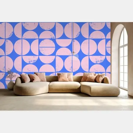 Fototapete pastell geometrisches kreismuster – Wallnifity®