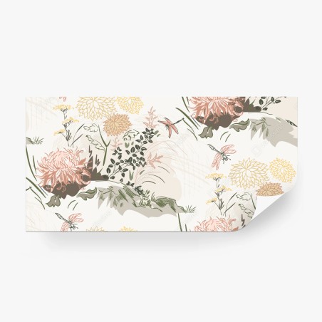 Fototapete zartes pastell-blumenmuster – Wallnifity®