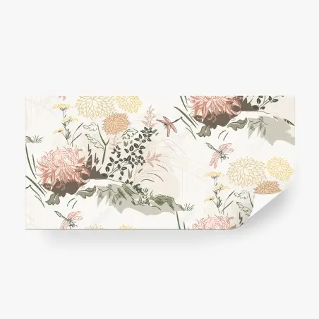 Fototapete zartes pastell-blumenmuster – Wallnifity®