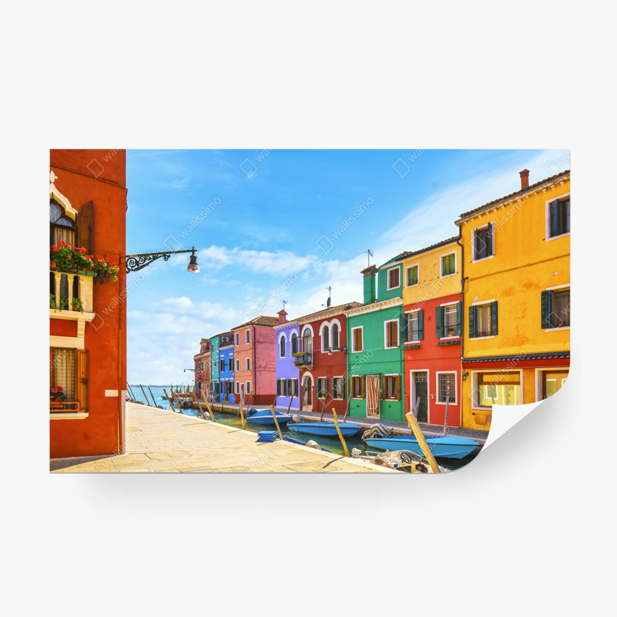 Fototapete bunte kanalhäuser von Burano – Wallnifity®