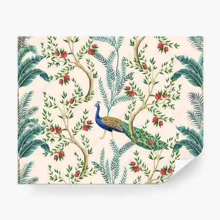 Fototapete pfau zwischen granatästen – Wallnifity®