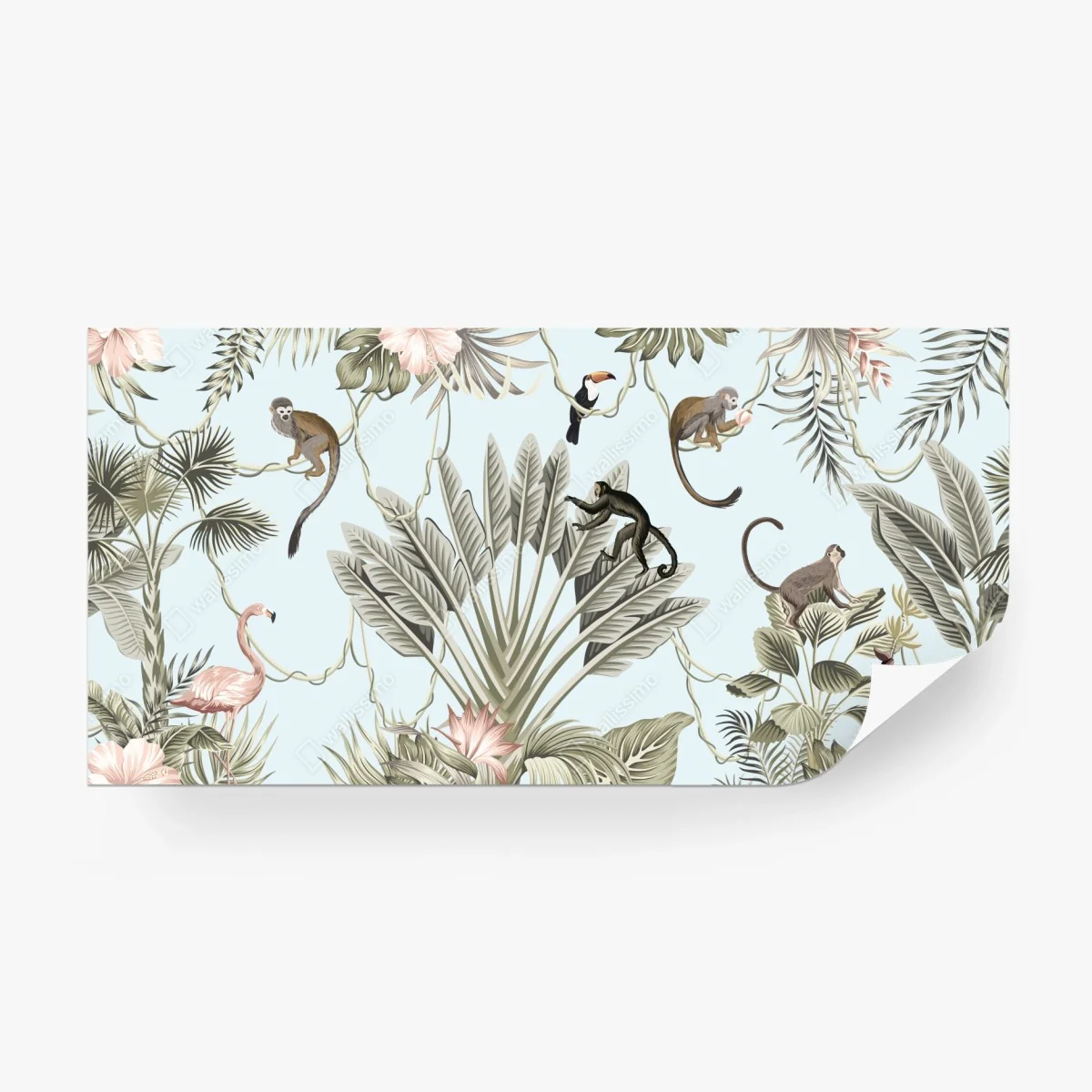 Fototapete pastell dschungel tier muster – Wallnifity® Fototapete pastell dschungel tier muster – Wallnifity®