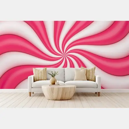 Fototapete rosa bonbonspirale – Wallnifity®