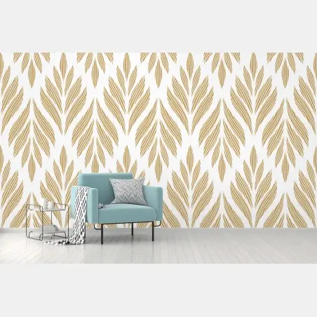 Fototapete goldenes blattmuster nahtloses design – Wallnifity®