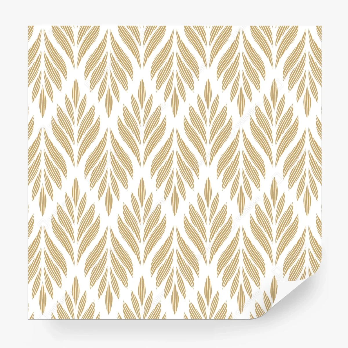 Fototapete goldenes blattmuster nahtloses design – Wallnifity®