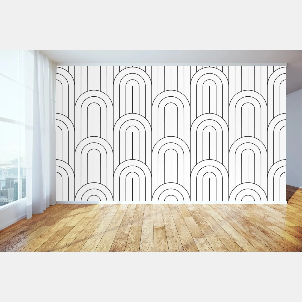 Fototapete monochromes bogenmuster – Wallnifity® Fototapete monochromes bogenmuster – Wallnifity®