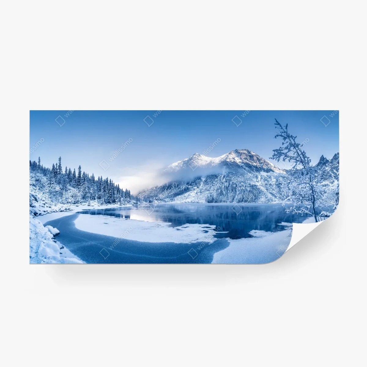 Fototapete ruhiges winterpanorama der Alpen – Wallnifity® Fototapete ruhiges winterpanorama der Alpen – Wallnifity®