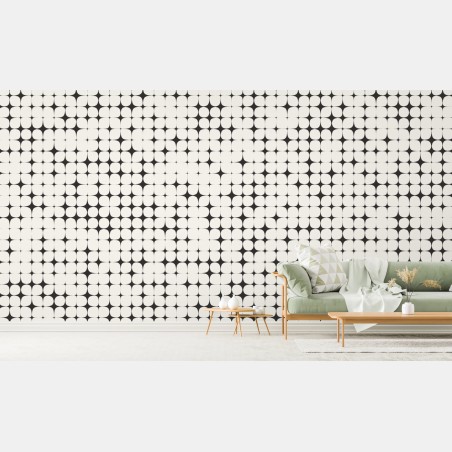 Fototapete monochromes geometrisches punktmuster – Wallnifity®