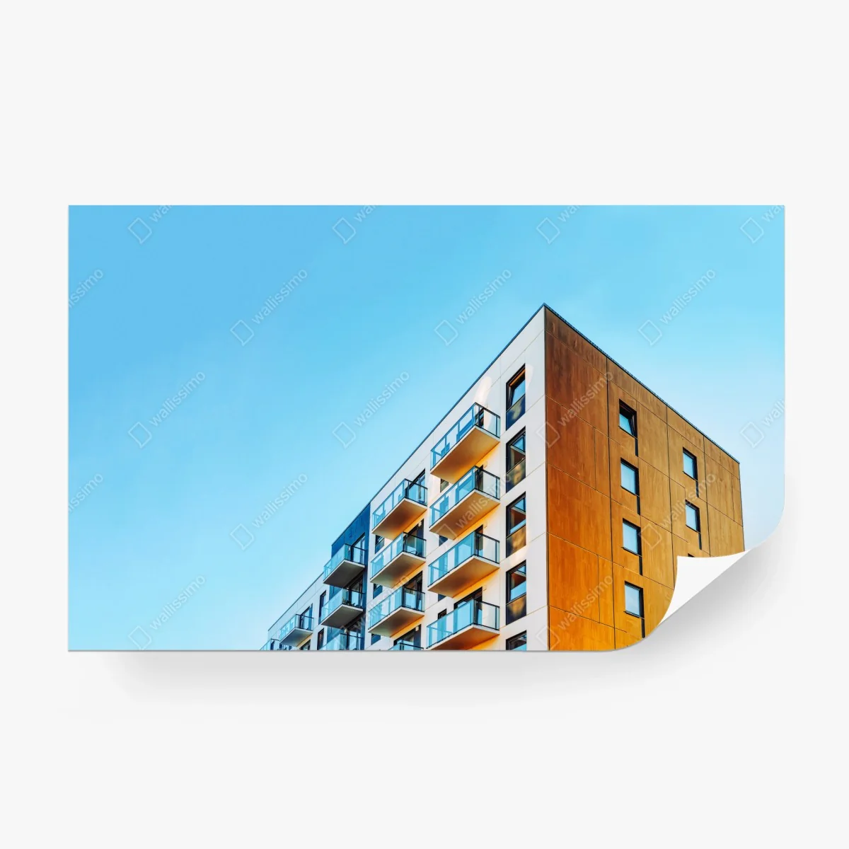 Fototapete modernes wohngebäude mit balkonen – Wallnifity® Fototapete modernes wohngebäude mit balkonen – Wallnifity®