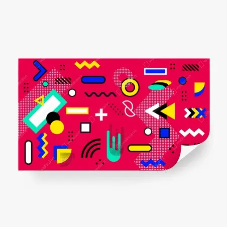 Fototapete lebhaftes geometrisches pop-muster – Wallnifity®