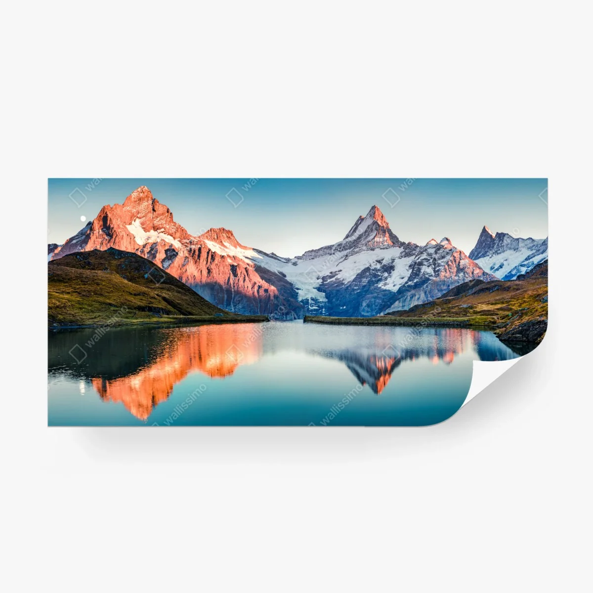 Fototapete sonnenuntergangsreflexionen am Bachalpsee, Schweiz – Wallnifity®