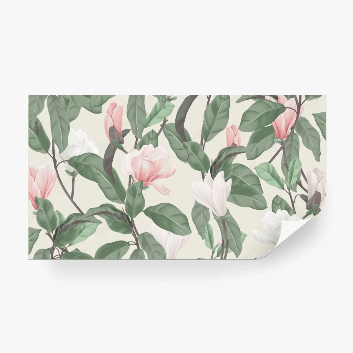 Fototapete pastell magnolienmuster – Wallnifity®