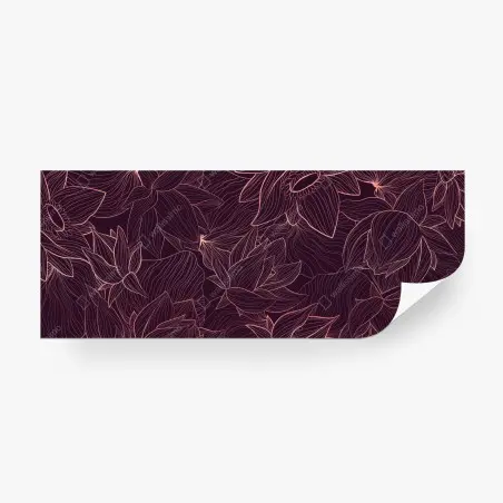 Fototapete elegantes rosa linienblumenmuster – Wallnifity®
