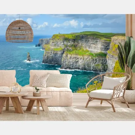 Fototapete dramatische küstenklippen mit meerblick – Wallnifity®