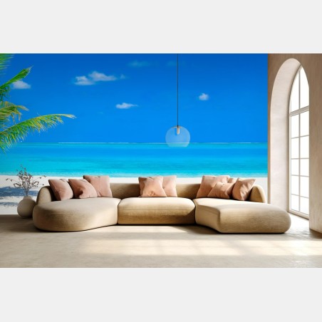 Fototapete Malediven tropischer strand paradis – Wallnifity®