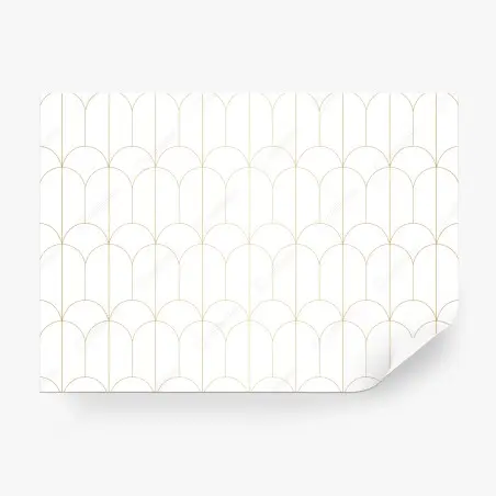 Fototapete goldenes art deco bogenmuster – Wallnifity®