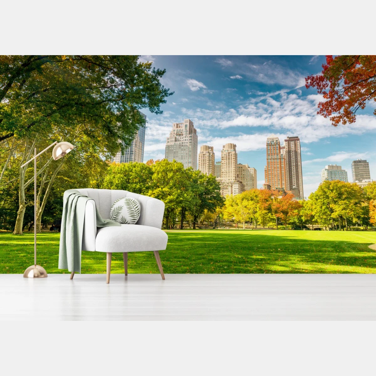 Fototapete Central Park herbst panorama – Wallnifity® Fototapete Central Park herbst panorama – Wallnifity®