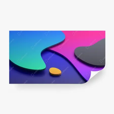 Fototapete lebhafte abstrakte 3d-kurven – Wallnifity®