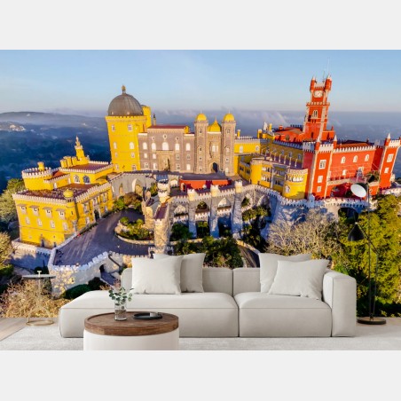 Fototapete bunter palast Pena in Sintra – Wallnifity®