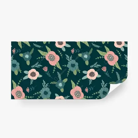 Fototapete pastelliges botanisches blumenmuster – Wallnifity®