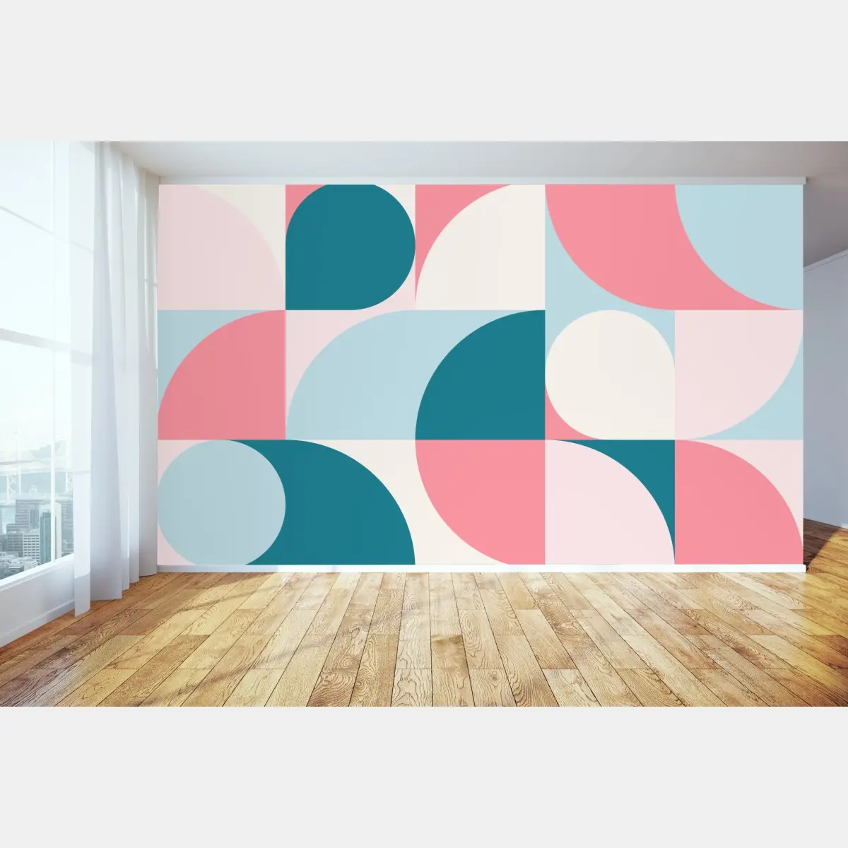 Fototapete pastell geometrische mosaik – Wallnifity®