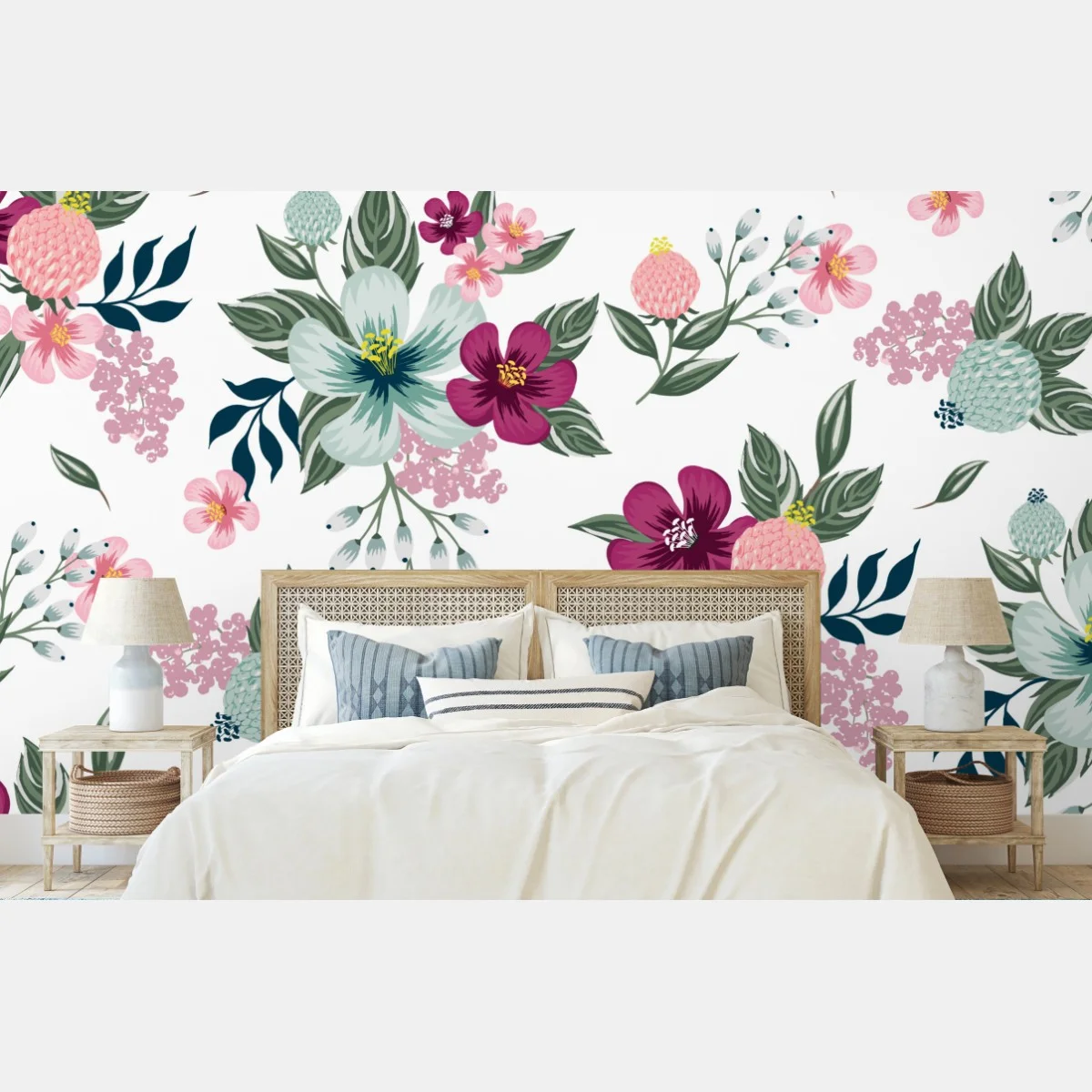 Fototapete pastell blumenmuster – Wallnifity® Fototapete pastell blumenmuster – Wallnifity®