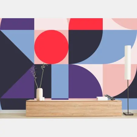 Fototapete geometrische pastellkomposition – Wallnifity®
